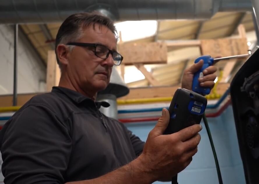Gas engineer in training