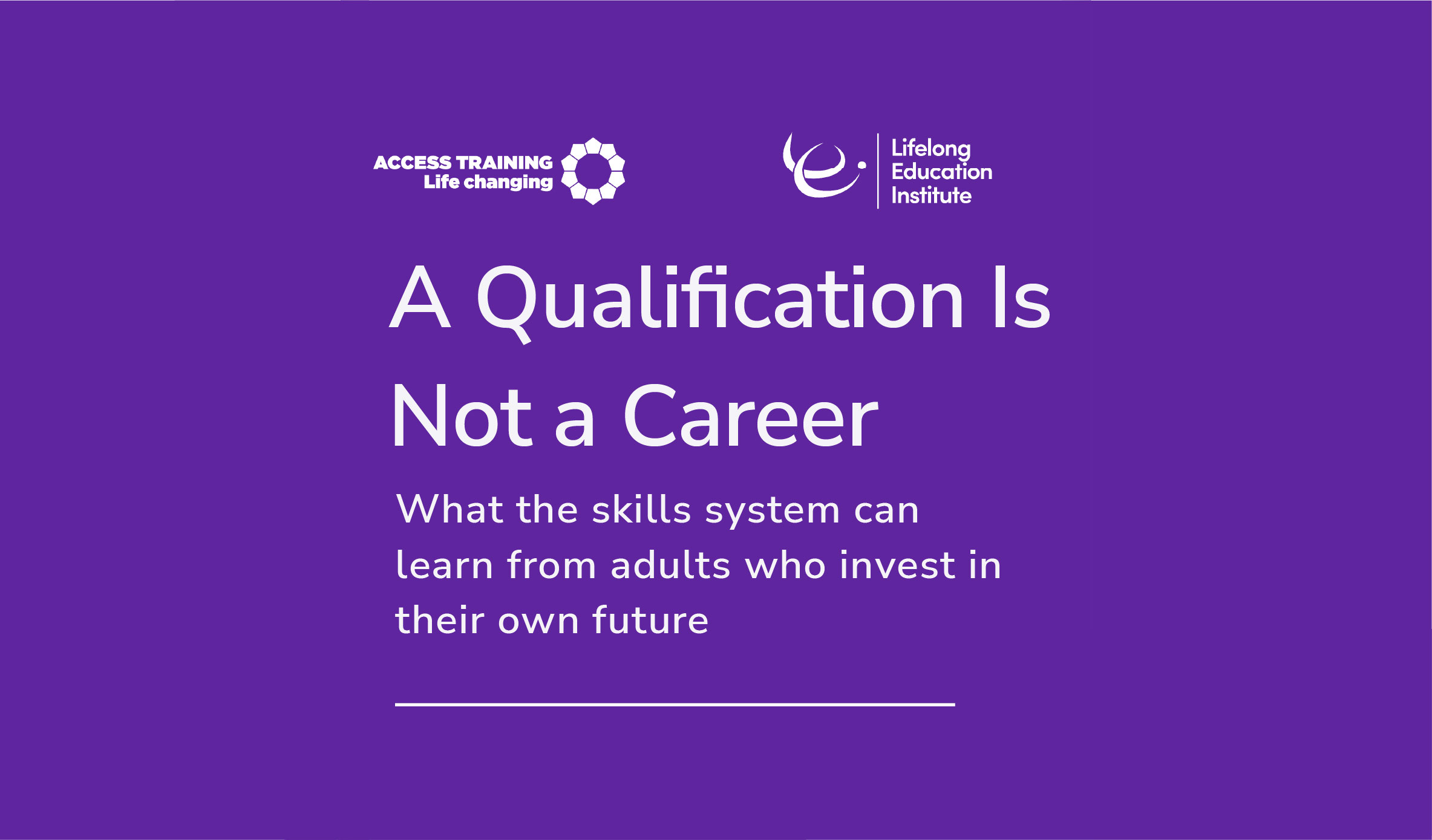 A Qualification Is Not a Career